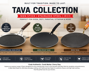 Collection image for: Premium Tava Collection – Iron, Non Stick & Tri-Ply Stainless Steel Tava’s