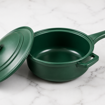P&P 3L Heat-Resistant Ceramic Casserole Pot – Flame top Ceramic Clay Pot with Lid
