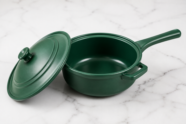 P&P 3L Heat-Resistant Ceramic Casserole Pot – Flame top Ceramic Clay Pot with Lid