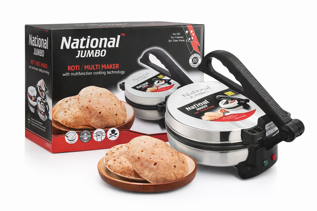 National Jumbo Roti Maker | Electric Chapati Maker | Non-Stick Multi Maker Press