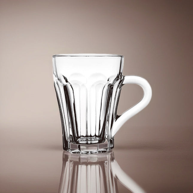 6-Piece Glass Coffee Mug Set 160ml – Clear Heat-Resistant Cups