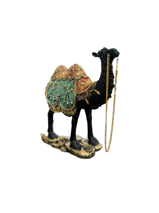 Decorative Camel Figurine with Chain – Handcrafted Style Home Decor