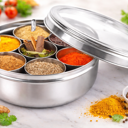 Stainless Steel Spice Container 22cm with See-Through Lid