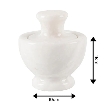 Pure marble mortar and pestle natural stone spice grinder in black green white and yellow onyx