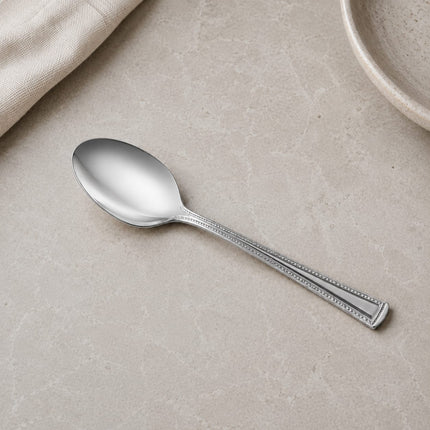 Tablekraft 18/10 stainless steel dessert spoon
Mirror polished Sorrento dessert spoon
