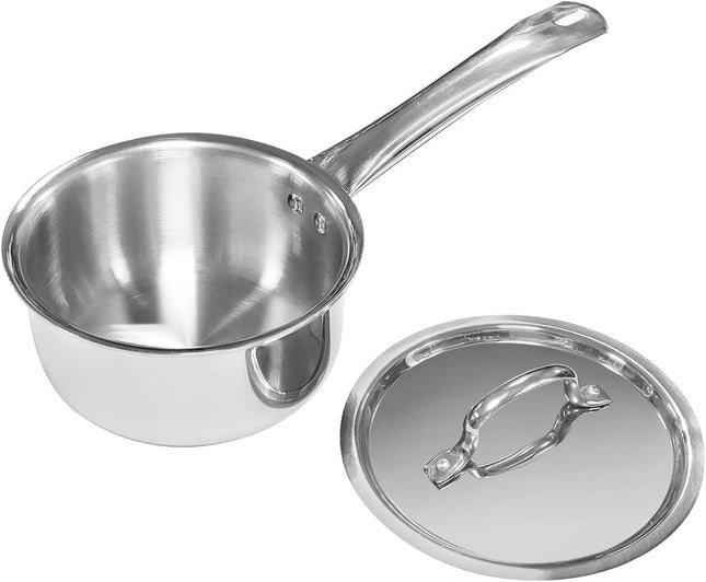 Vinod triply stainless steel saucepan with lid