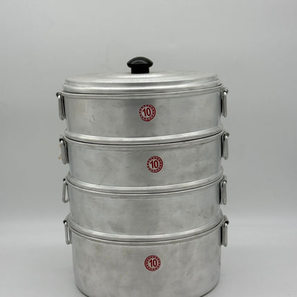ALM aluminium momo steamer 10 tier large steaming pot with lid