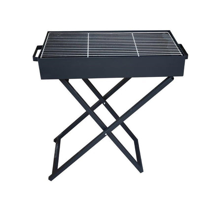 Medium Outdoor Charcoal BBQ Grill 30x60cm Cast Iron Portable Barbecue