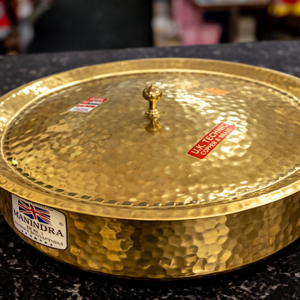 Brass Lagan (Pital Handi) with Tin Lining – Traditional Indian Cooking Pot | Sizes 1–8