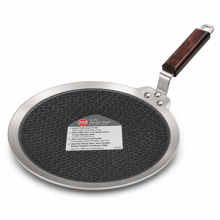Hawkins Tri-Ply Stainless Steel Shielded Non Stick Dosa Tava Induction Compatible 26cm 28cm
